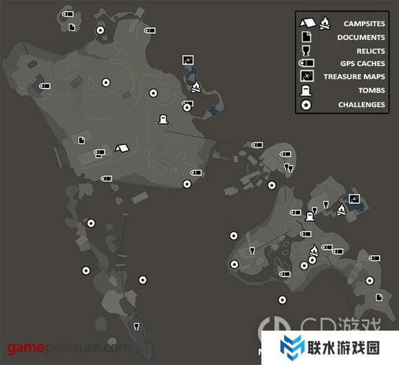 《古墓丽影9》全收集地图标识大全